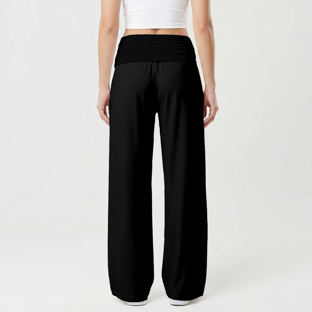 Christianartworkshop I Am A Child Of God Rough Brush Block Letter Front Thigh Print Wide Leg Pants - image 5
