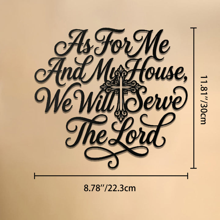 Christianartworkshop Cursive Scripture Cross Family Verse Metal Wall Decor: Timeless Emblem of Sacred Redemptive Grace - 8.78''*11.81''*0.04''/22.3cm*30cm*0.1cm - image 6