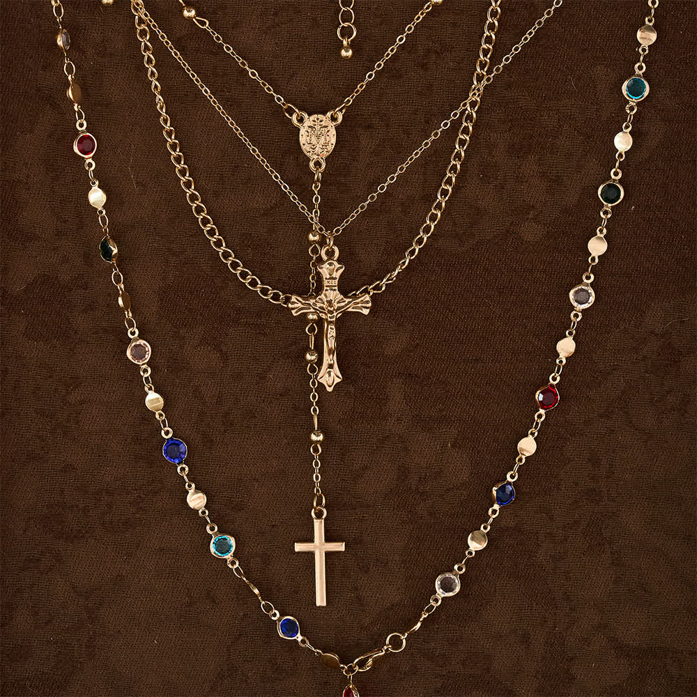 Christianartworkshop Layered Cross Necklace Set: Multistrand Faith & Fashion-Forward Expression - image 5