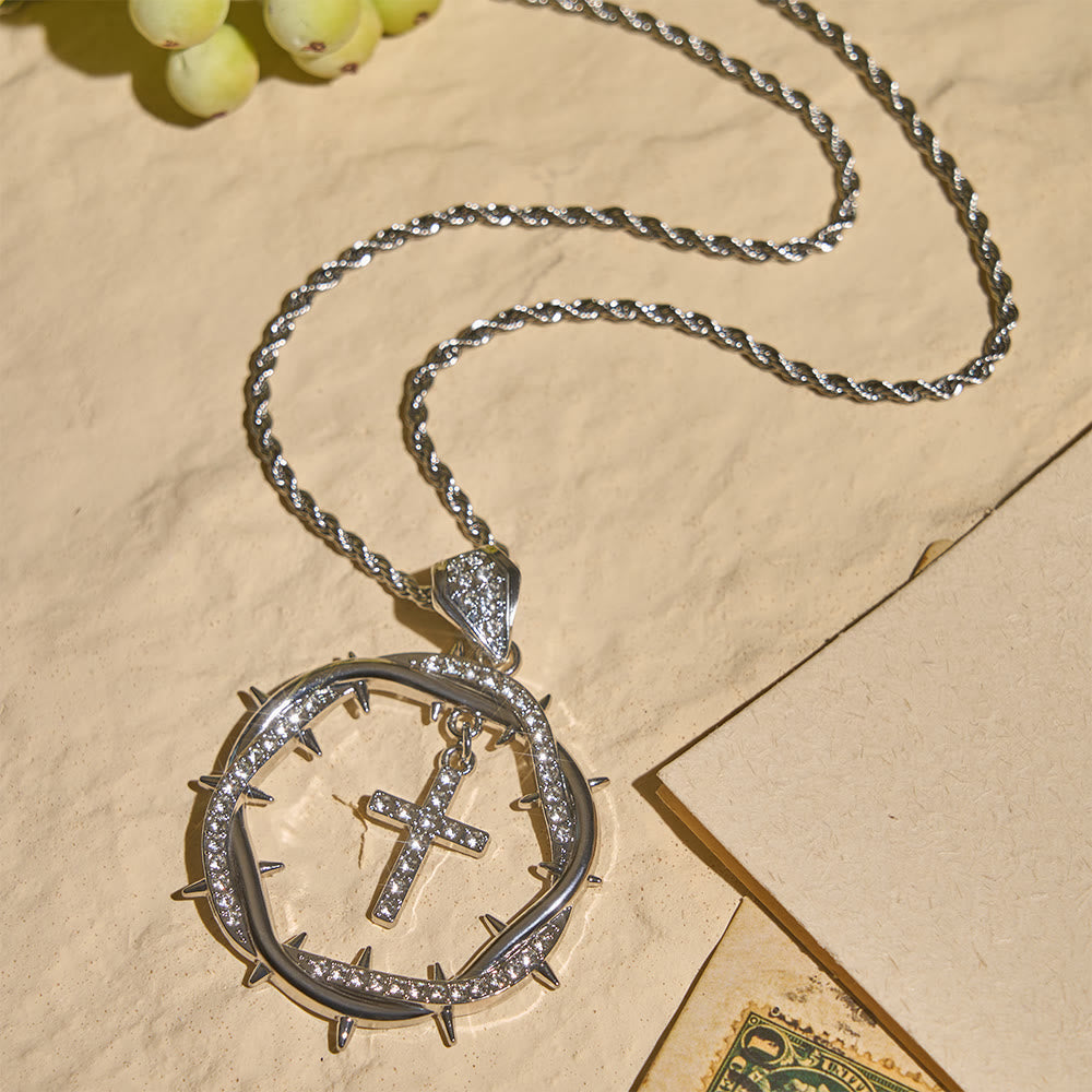 Christianartworkshop Thorn Crown & Cross Pendant: Faith & Grace Reminder for Daily Wear - image 4
