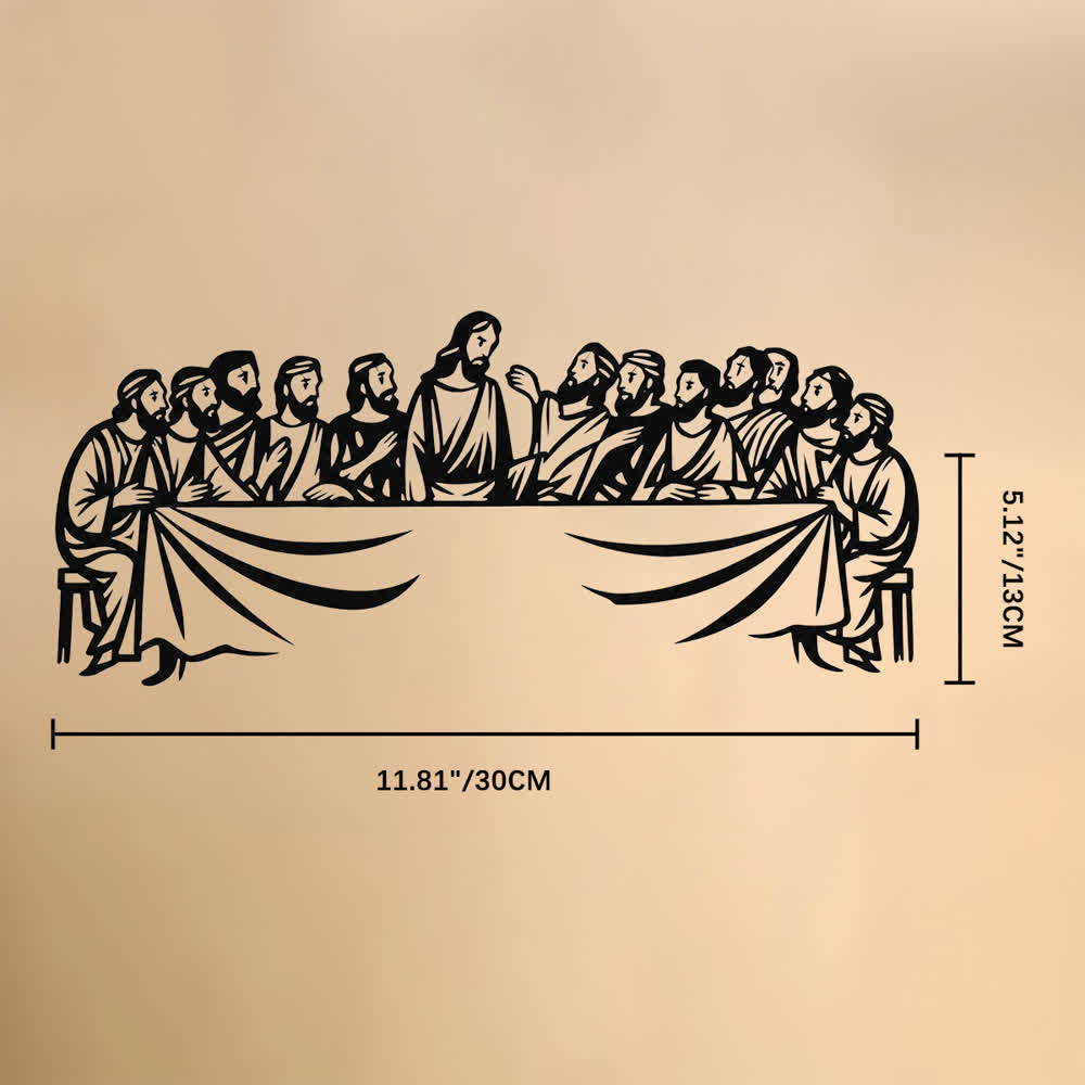 Christianartworkshop Faithful Representation The Last Supper Metal Wall Decor - Black - 5.12''*11.81''*0.039''/ 13*30*0.1cm - image 5