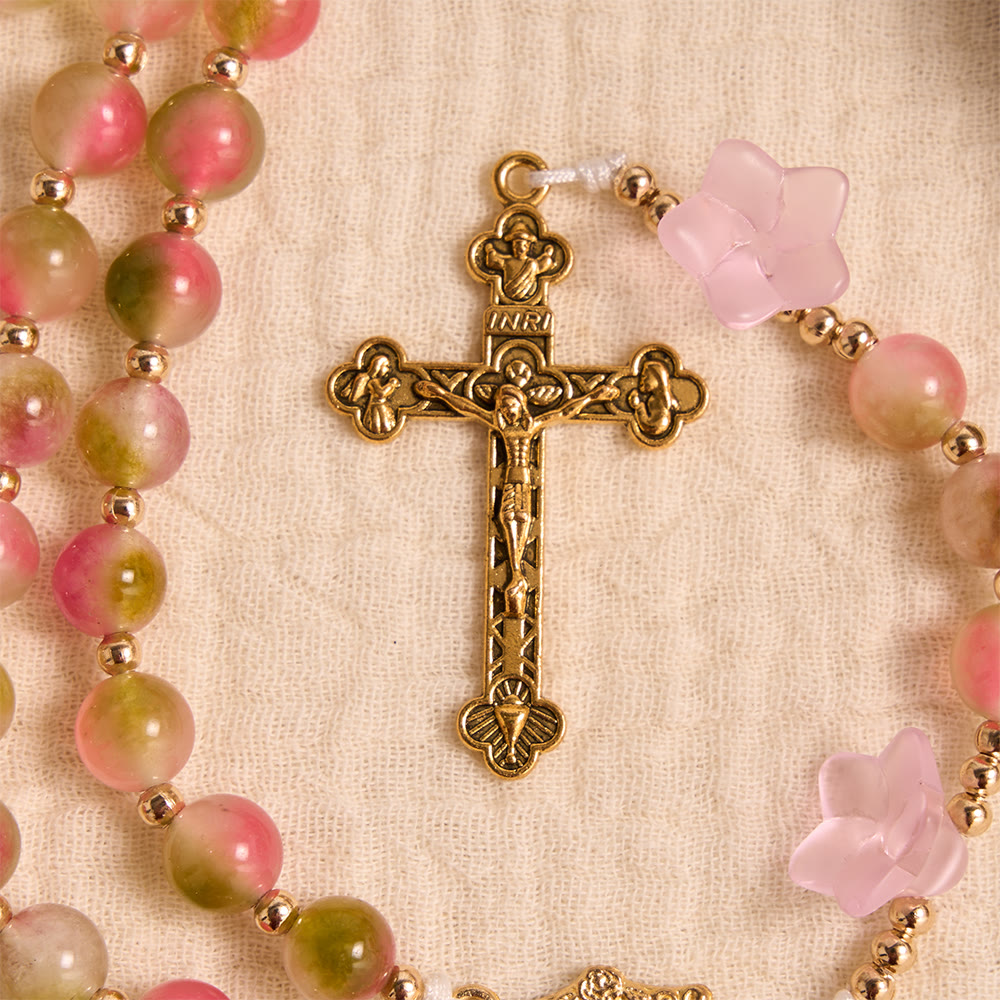 Christianartworkshop Whimsical Matte Morning Glory Gradient Bead Rosary: For Private Daily Meditation - image 7