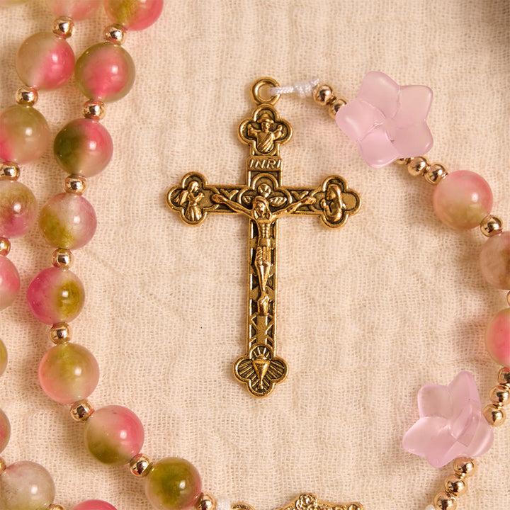 Christianartworkshop Whimsical Matte Morning Glory Gradient Bead Rosary: For Private Daily Meditation - image 7