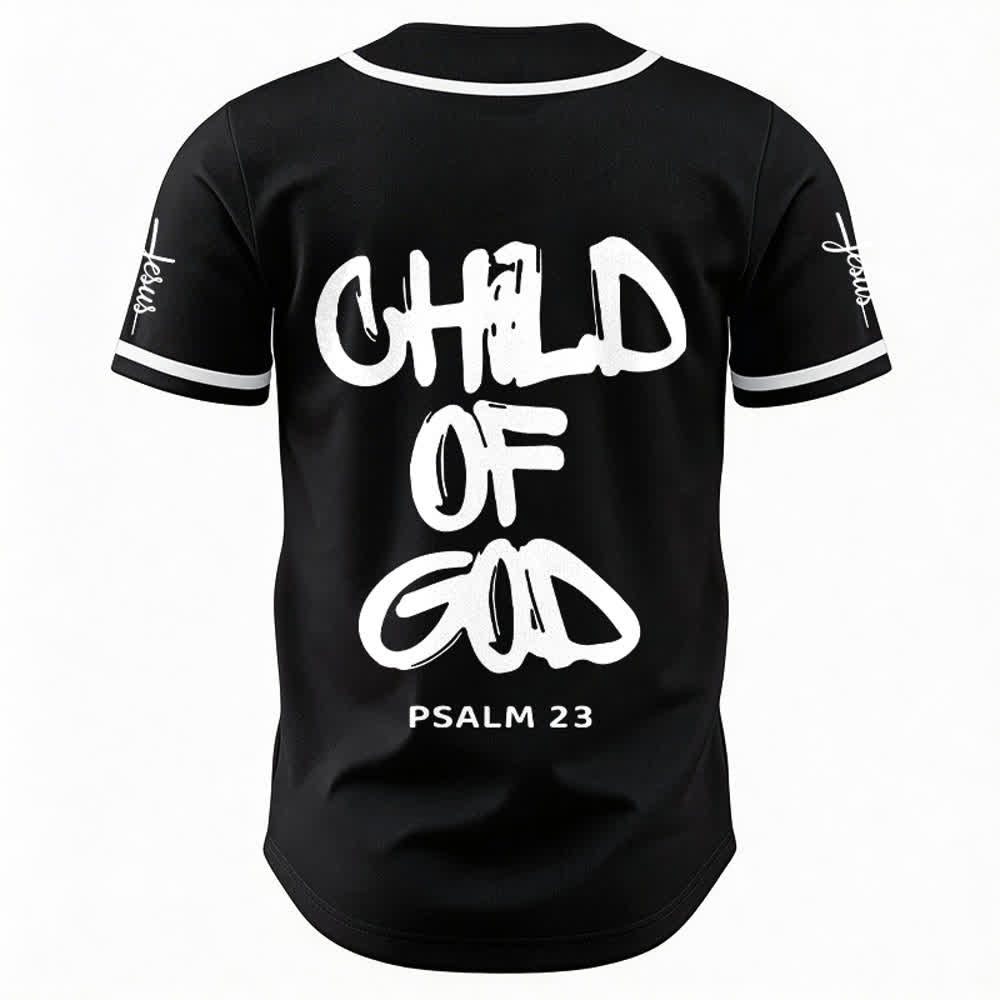 Christianartworkshop Child Of God Multicolored Contrast Trim Baseball Jersey - image 1