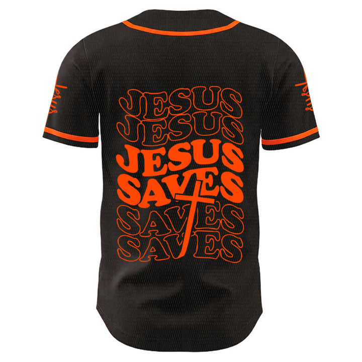 Christianartworkshop Jesus Saves Faith Statement Unisex Custom Baseball Jersey - image 13