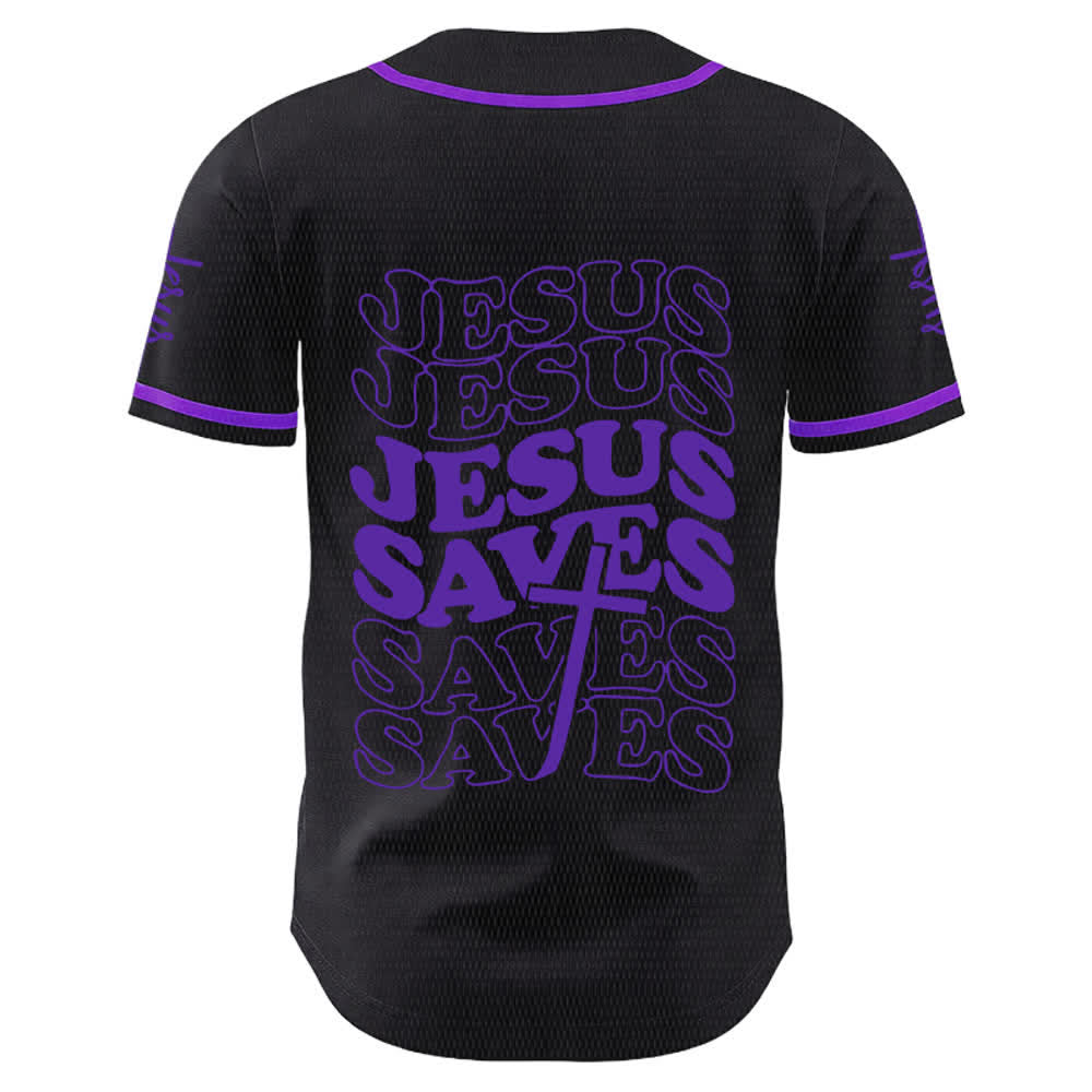 Christianartworkshop Jesus Saves Faith Statement Unisex Custom Baseball Jersey - image 22