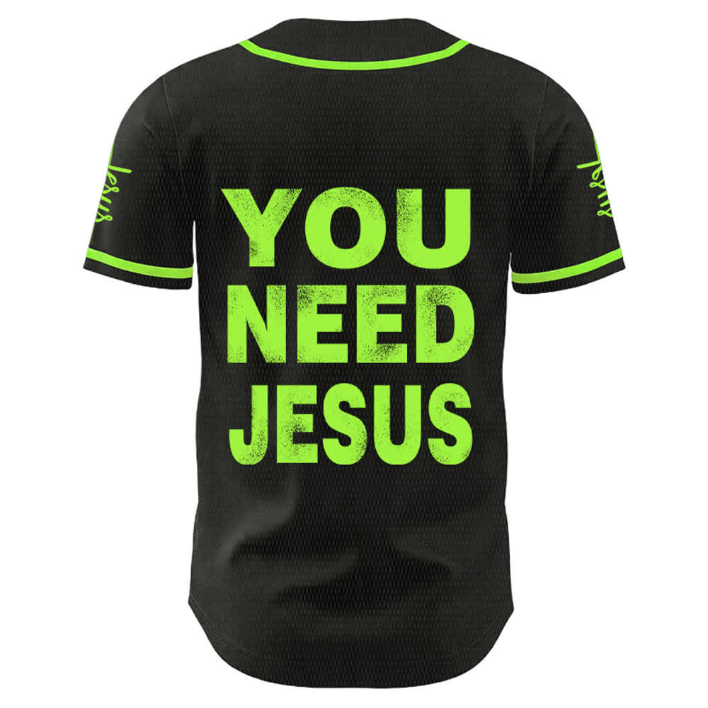 Christianartworkshop You Need Jesus Faith Statement Unisex Baseball Jersey - image 19