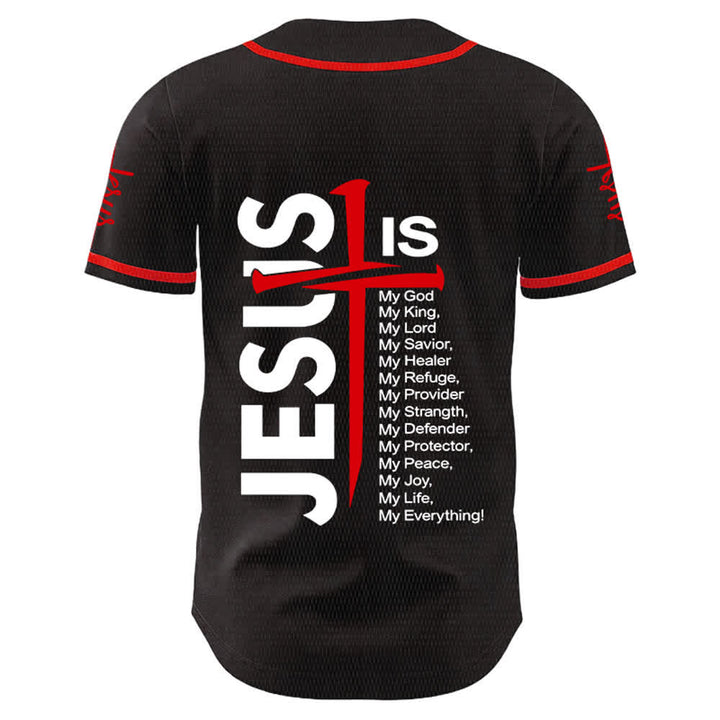 Christianartworkshop Jesus Is My Everything Faith Unisex Baseball Jersey - image 4