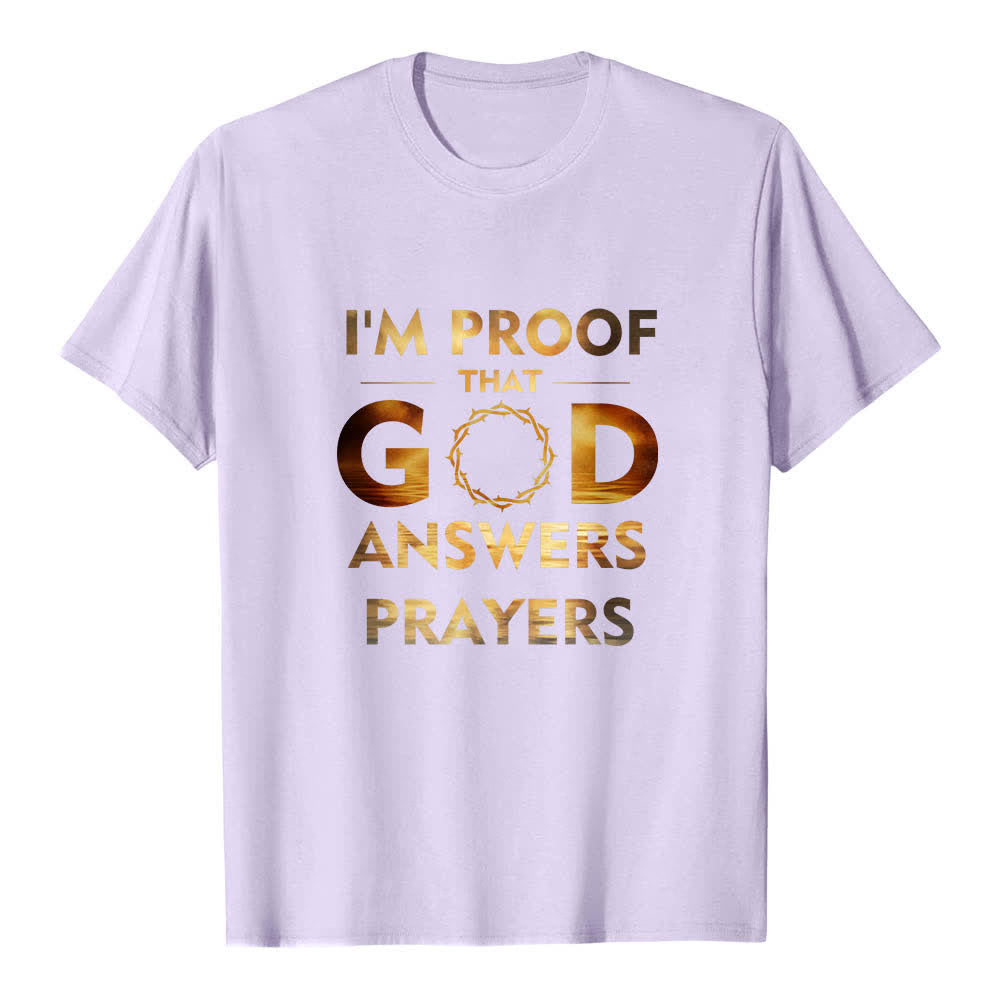 Christianartworkshop Dual-Side I'm Proof That God Answers Prayer Letter Print Classic T-shirt - image 16