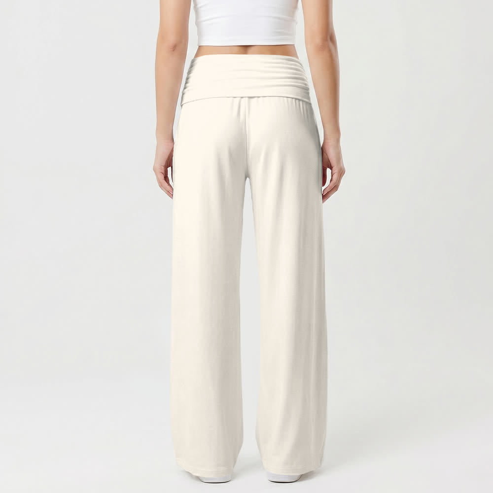 Christianartworkshop Miraculous Virgin Mary Portuguese Scripture Letter Art Casual Faith Women’s Wide Leg Pants - image 5