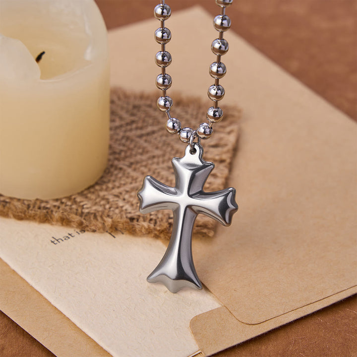 Christianartworkshop Flared Cross Pendant Ball Chain Necklace - image 4
