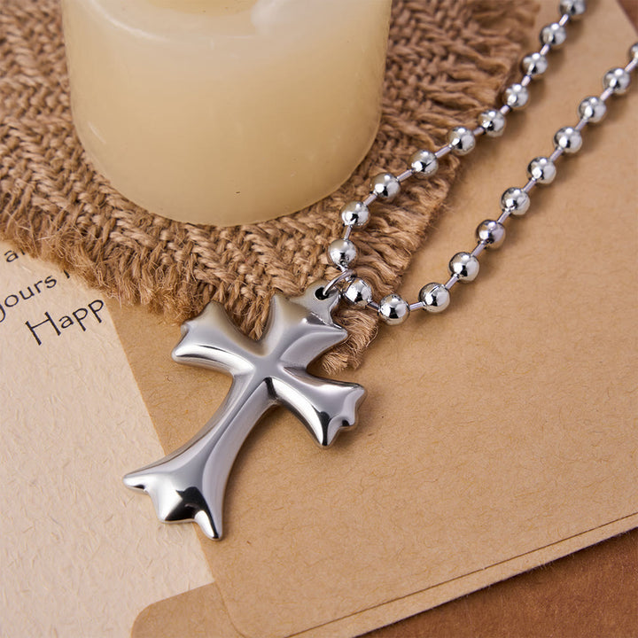 Christianartworkshop Flared Cross Pendant Ball Chain Necklace - image 3