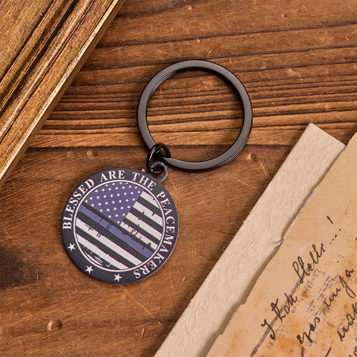 Christianartworkshop Dual Sided Engraved Saint Christopher Round Metal Keychain For Travelers - image 6