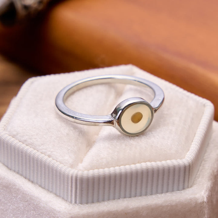 Christianartworkshop Minimal Polished Mustard Seed Bezel Set Slim Ring: Emblem of Unwavering Heavenly Faith - image 2