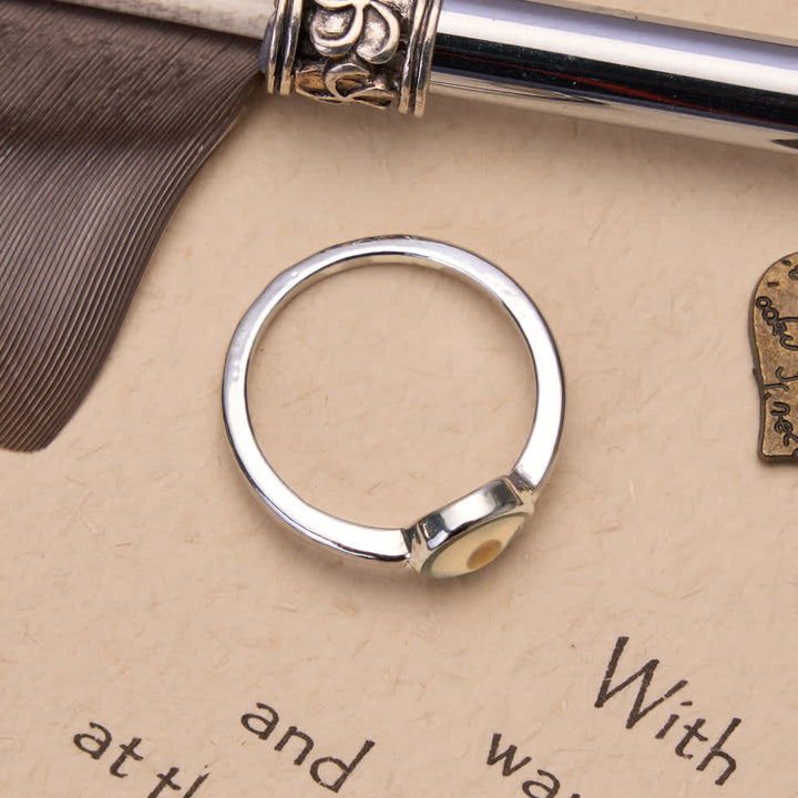 Christianartworkshop Minimal Polished Mustard Seed Bezel Set Slim Ring: Emblem of Unwavering Heavenly Faith - image 3