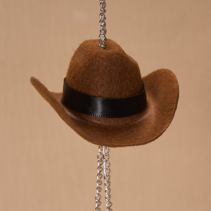 Christianartworkshop Cowboy Hat Angel Wing Wooden Cross Car Pendant: Timeless Token of Faithful Heavenly Safeguard - image 3