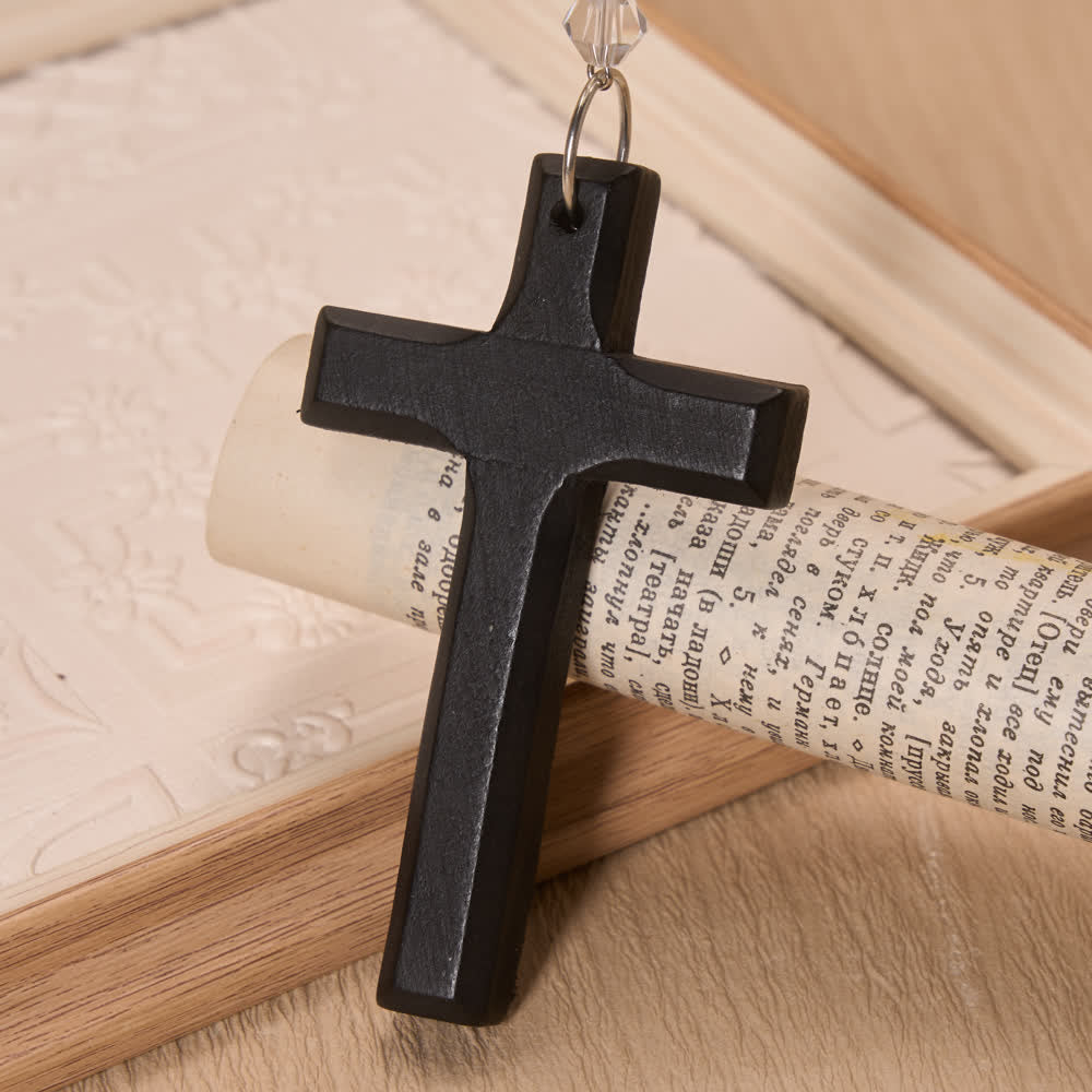 Christianartworkshop Cowboy Hat Angel Wing Wooden Cross Car Pendant: Timeless Token of Faithful Heavenly Safeguard - image 9