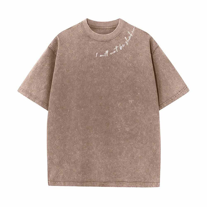 Christianartworkshop I Will Not Be Shaken Slant Shoulder Script Front Multicolor Bubble Letter Back Psalm 16:8 Dual-Sided Washed T-Shirt - image 8