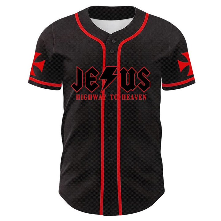 Christianartworkshop Jesus Highway To Heaven Lion Of Judah Unisex Baseball Jersey - image 8