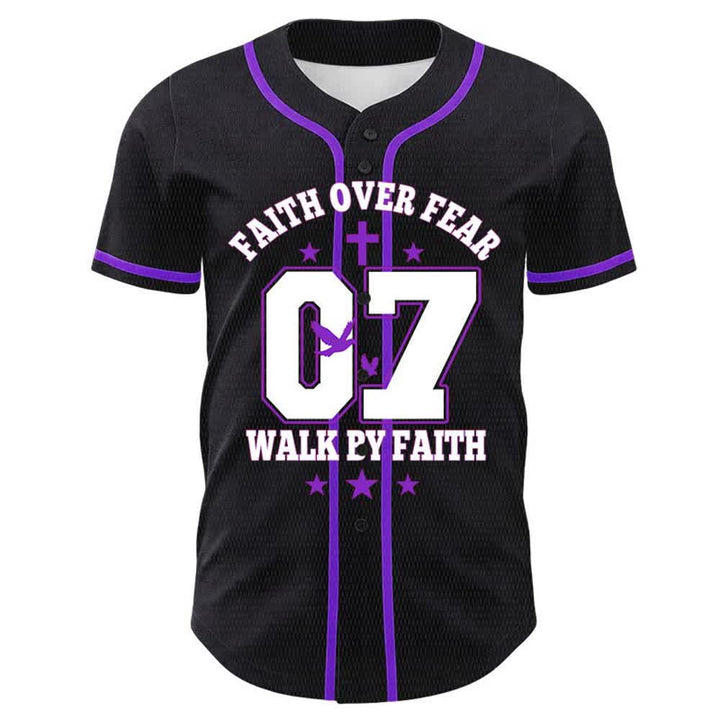 Christianartworkshop Faith Over Fear Walk By Fear Number 07 Dove Cross Unisex Baseball Jersey - image 19