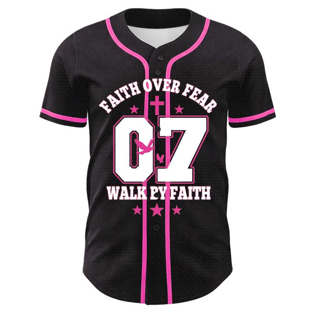 Christianartworkshop Faith Over Fear Walk By Fear Number 07 Dove Cross Unisex Baseball Jersey - image 22