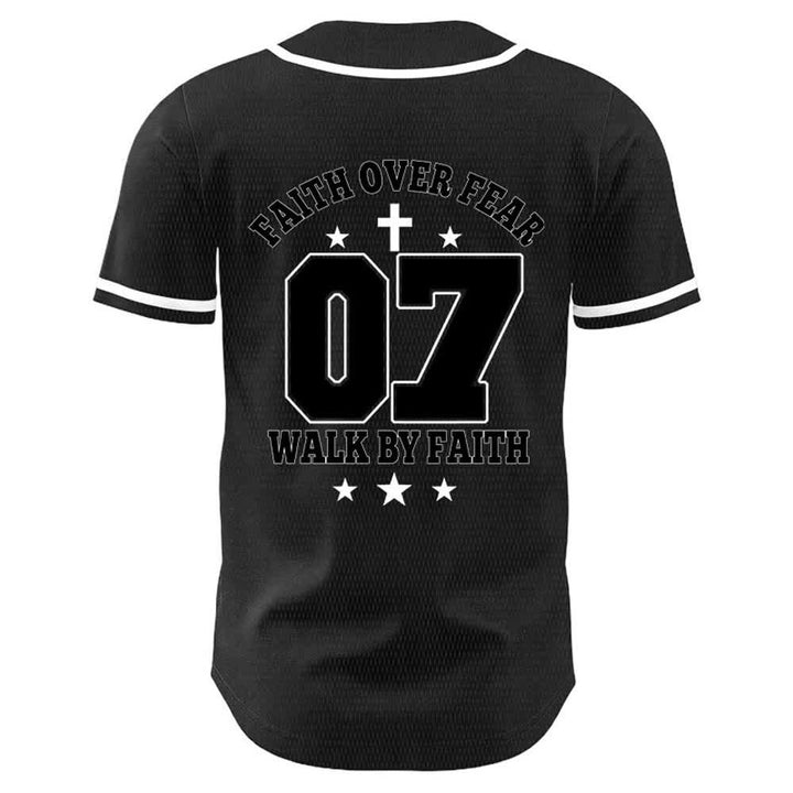 Christianartworkshop Faith Over Fear Walk By Fear Number 07 Dove Cross Unisex Baseball Jersey - image 5