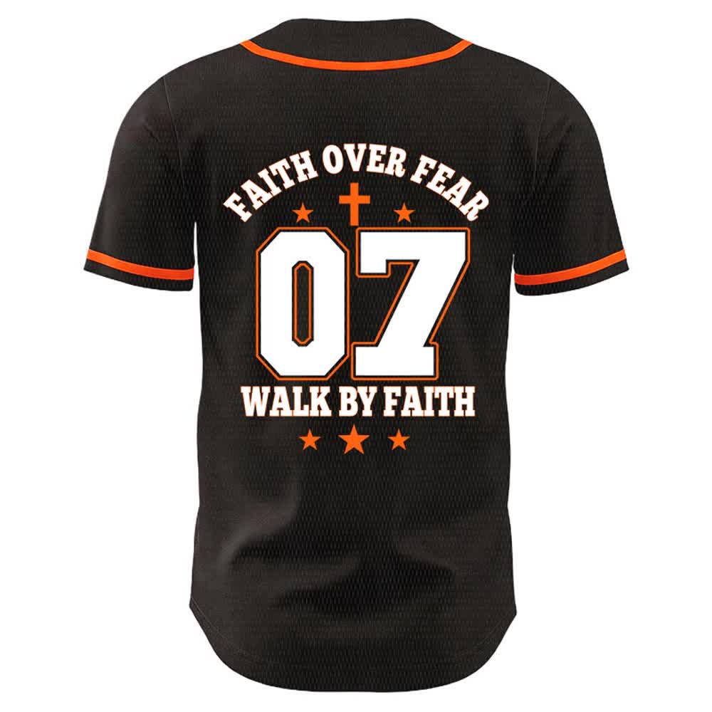 Christianartworkshop Faith Over Fear Walk By Fear Number 07 Dove Cross Unisex Baseball Jersey - image 11