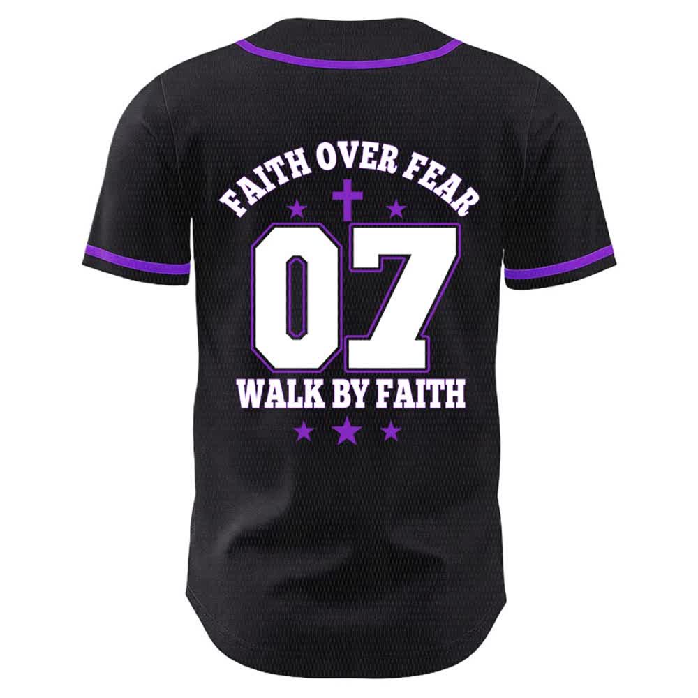 Christianartworkshop Faith Over Fear Walk By Fear Number 07 Dove Cross Unisex Baseball Jersey - image 20