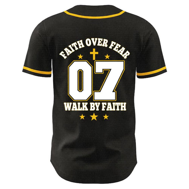 Christianartworkshop Faith Over Fear Walk By Fear Number 07 Dove Cross Unisex Baseball Jersey - image 2