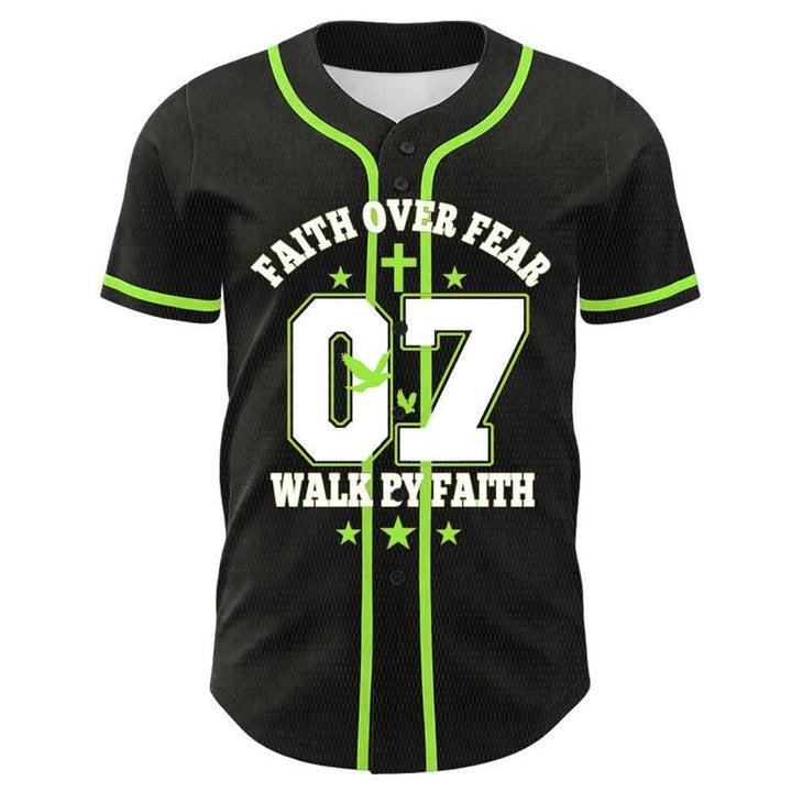 Christianartworkshop Faith Over Fear Walk By Fear Number 07 Dove Cross Unisex Baseball Jersey - image 16