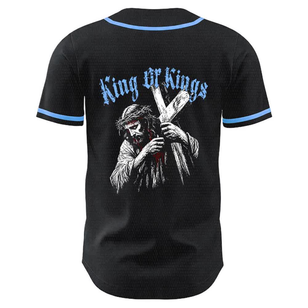 Christianartworkshop King Of Kings Number 33 Jesus Carrying Cross Unisex Baseball Jersey - image 13