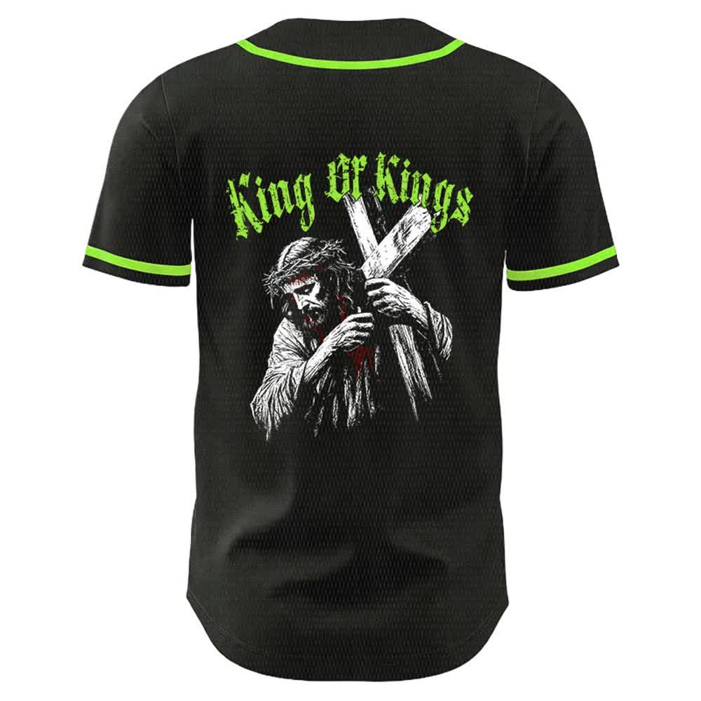 Christianartworkshop King Of Kings Number 33 Jesus Carrying Cross Unisex Baseball Jersey - image 16