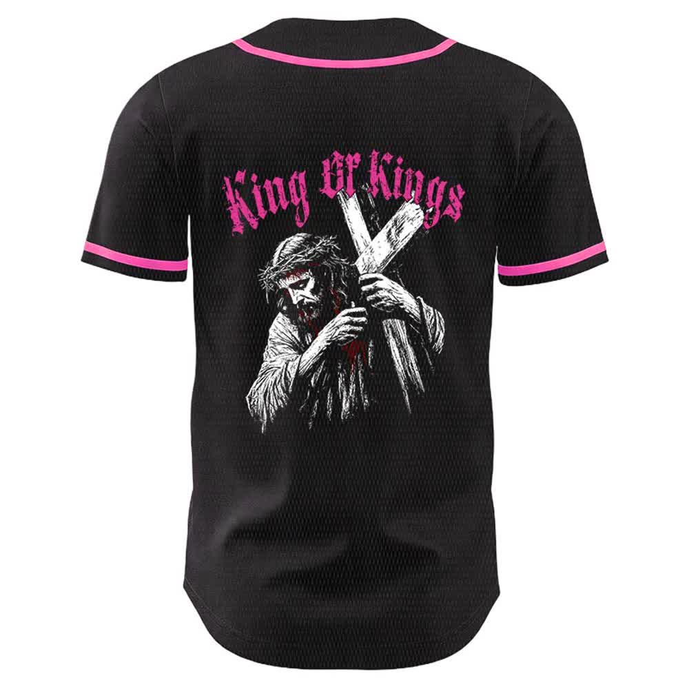 Christianartworkshop King Of Kings Number 33 Jesus Carrying Cross Unisex Baseball Jersey - image 22