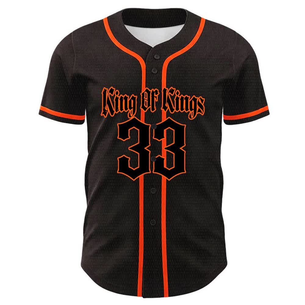 Christianartworkshop King Of Kings Number 33 Jesus Carrying Cross Unisex Baseball Jersey - image 11