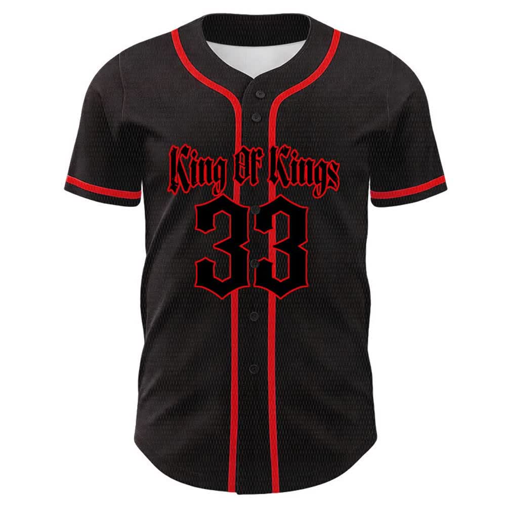 Christianartworkshop King Of Kings Number 33 Jesus Carrying Cross Unisex Baseball Jersey - image 8