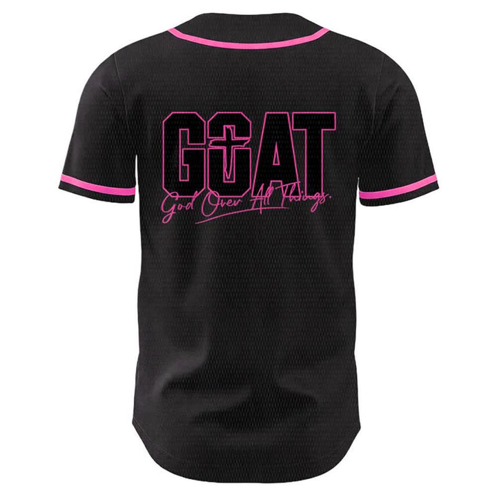 Christianartworkshop GOAT God Over All Things Simple Cross Unisex Baseball Jersey - image 22