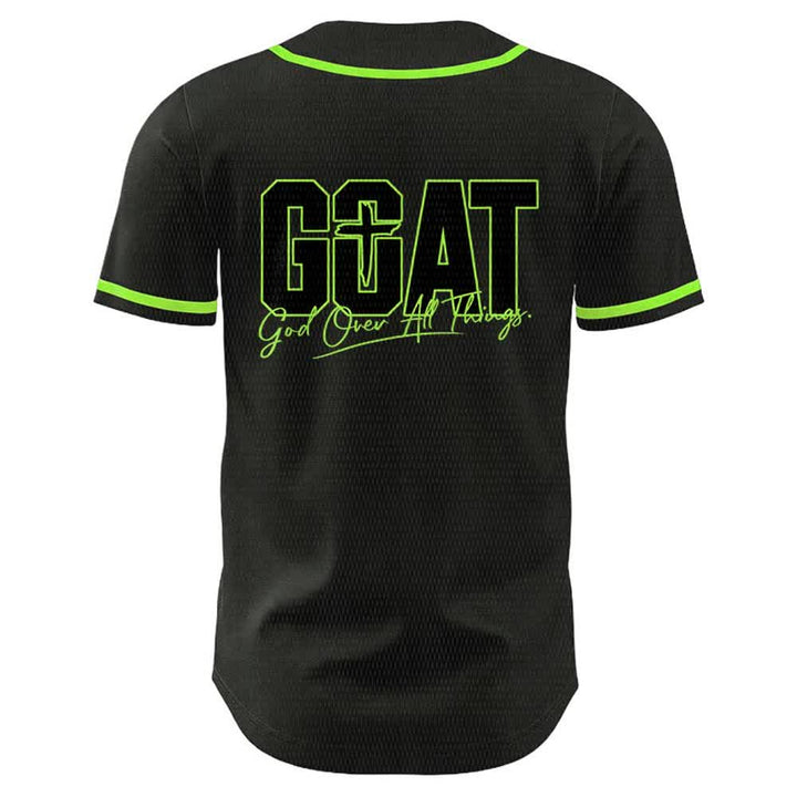 Christianartworkshop GOAT God Over All Things Simple Cross Unisex Baseball Jersey - image 16