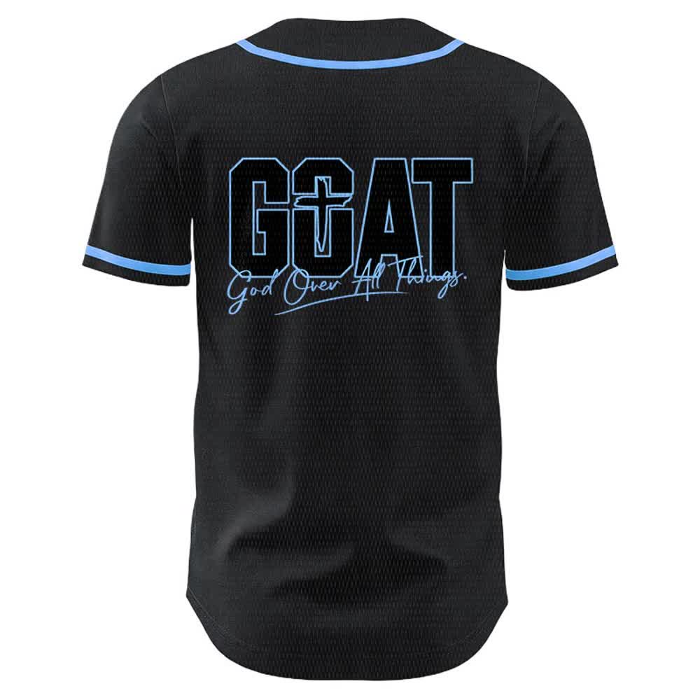 Christianartworkshop GOAT God Over All Things Simple Cross Unisex Baseball Jersey - image 13