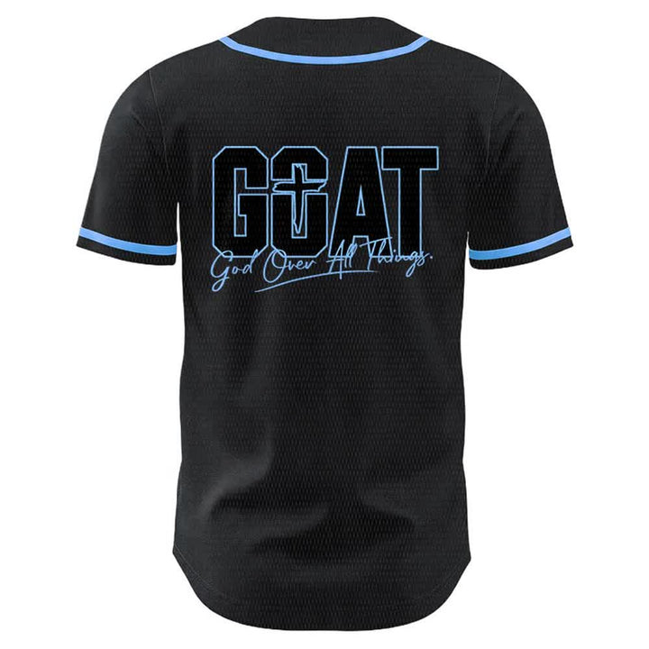 Christianartworkshop GOAT God Over All Things Simple Cross Unisex Baseball Jersey - image 13