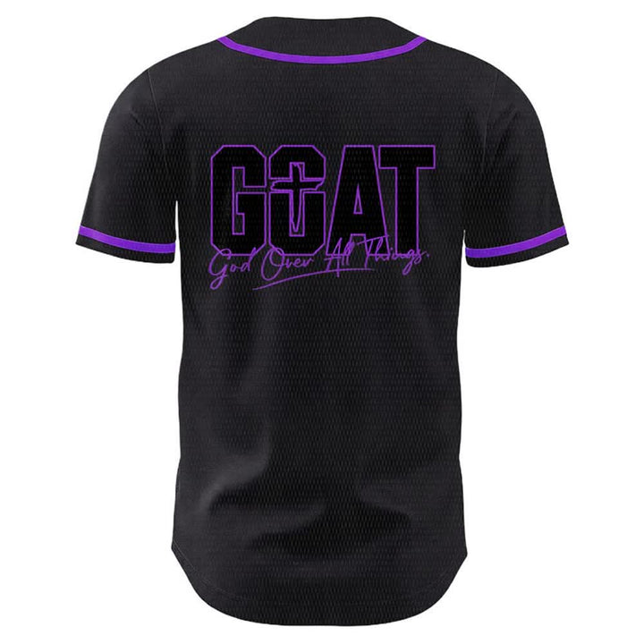 Christianartworkshop GOAT God Over All Things Simple Cross Unisex Baseball Jersey - image 19