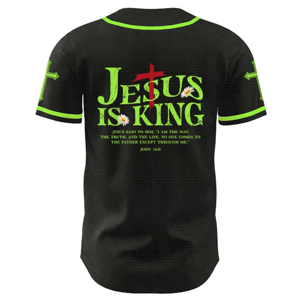 Christianartworkshop Jesus Is King John 14:6 3 Nails 1 Cross Unisex Baseball Jersey - image 17