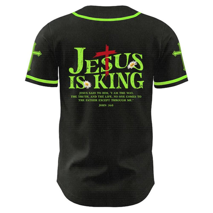 Christianartworkshop Jesus Is King John 14:6 3 Nails 1 Cross Unisex Baseball Jersey - image 17