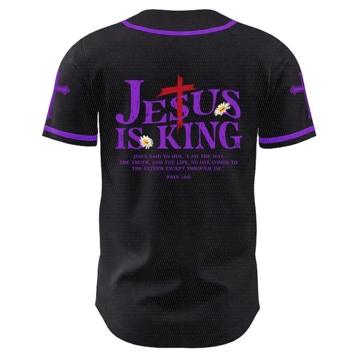 Christianartworkshop Jesus Is King John 14:6 3 Nails 1 Cross Unisex Baseball Jersey - image 20