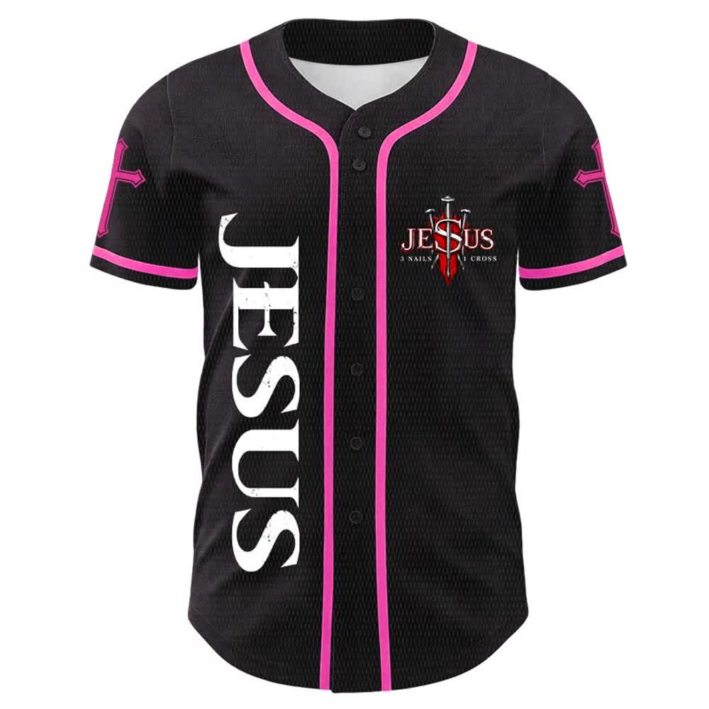Christianartworkshop Jesus Is King John 14:6 3 Nails 1 Cross Unisex Baseball Jersey - image 22