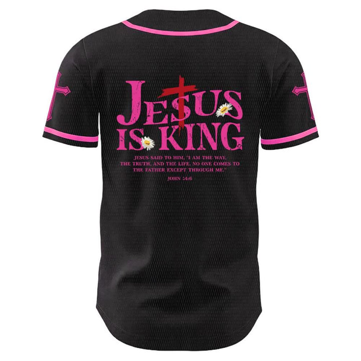 Christianartworkshop Jesus Is King John 14:6 3 Nails 1 Cross Unisex Baseball Jersey - image 23