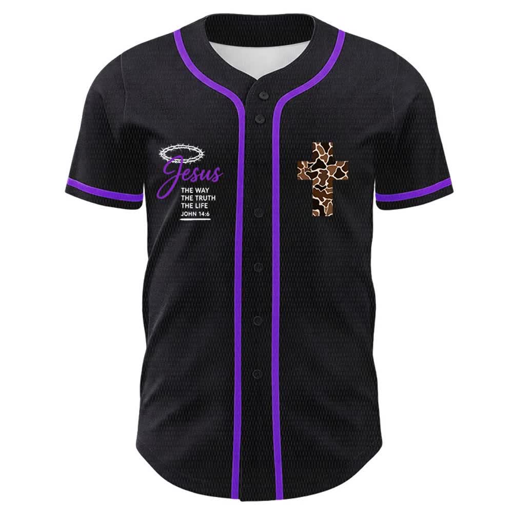 Christianartworkshop Leopard Print Cross I Can Do All Things Through Christ Unisex Baseball Jersey - image 20
