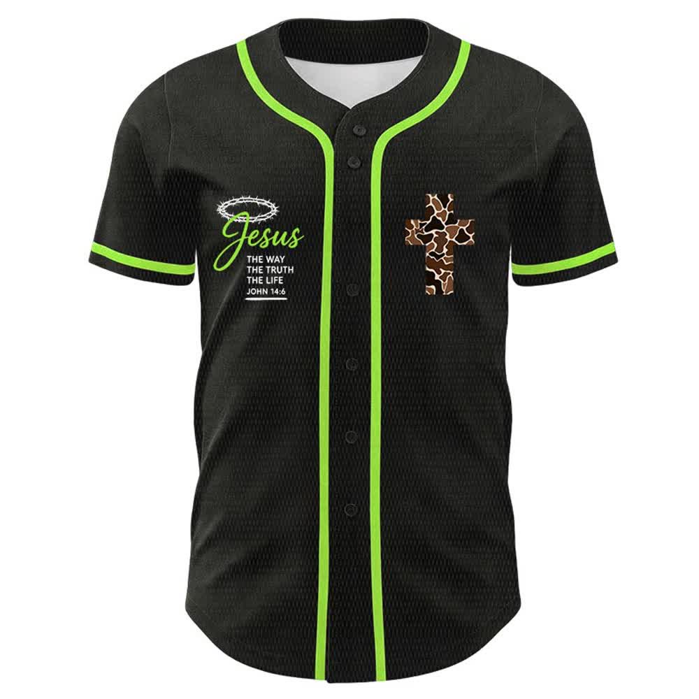 Christianartworkshop Leopard Print Cross I Can Do All Things Through Christ Unisex Baseball Jersey - image 17