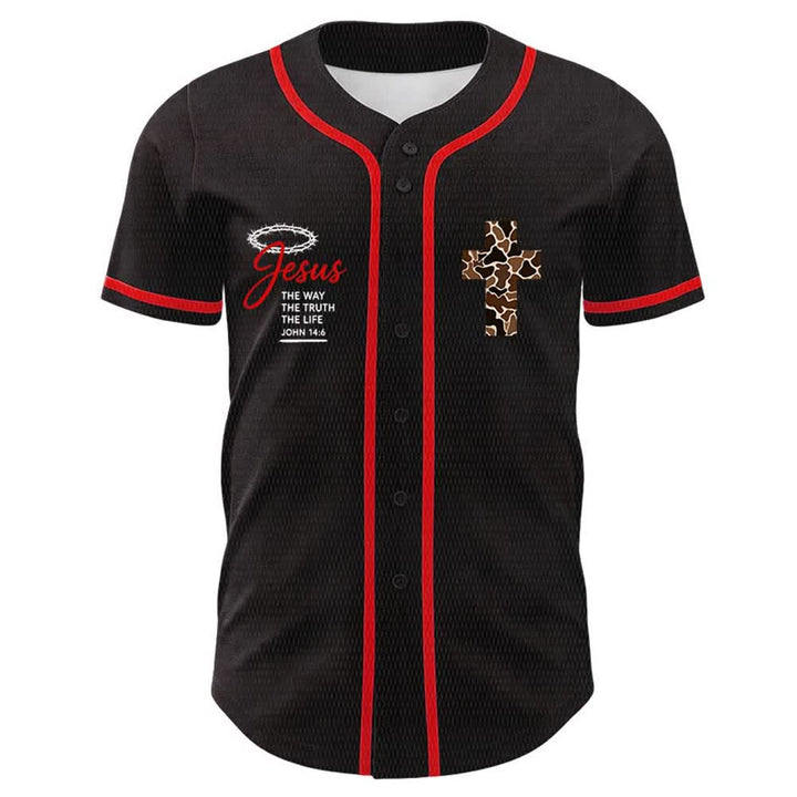 Christianartworkshop Leopard Print Cross I Can Do All Things Through Christ Unisex Baseball Jersey - image 8