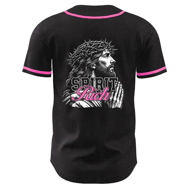 Christianartworkshop Jesus Spirit Rich Crown Of Thorns Portrait Unisex Baseball Jersey - image 22