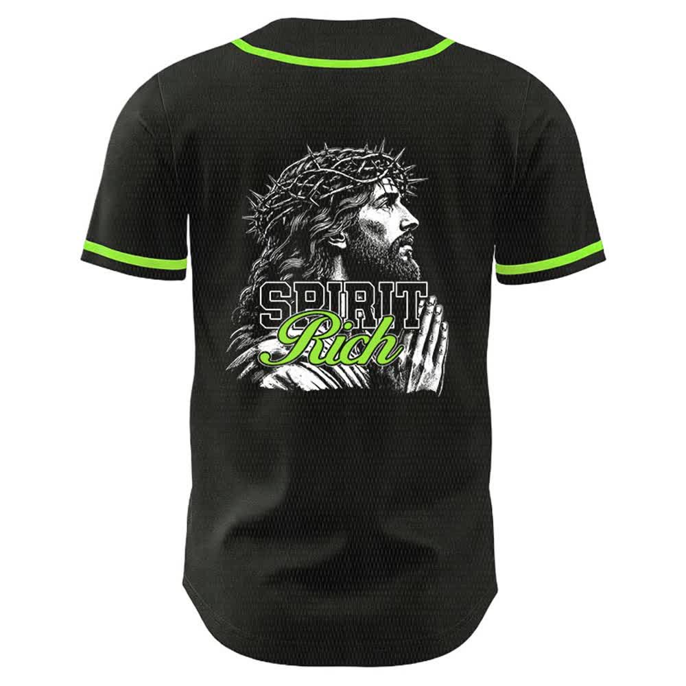 Christianartworkshop Jesus Spirit Rich Crown Of Thorns Portrait Unisex Baseball Jersey - image 16